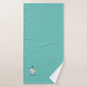 Lhasa apso bubu and little chicken guagua bath towel