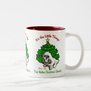 Lhasa Apso Christmas Gifts Two-Tone Coffee Mug