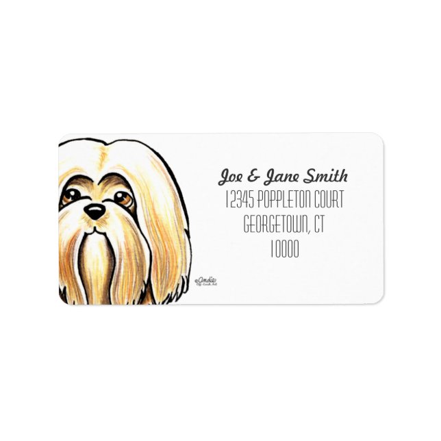 Lhasa Apso Custom Colour Label (Front)