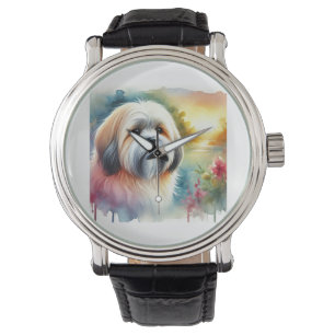 Lhasa Apso Dog 190924AREF130 - Watercolor Watch