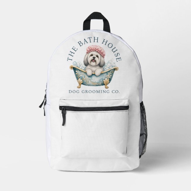 Lhasa Apso Dog Grooming Kit Backpack (Front)