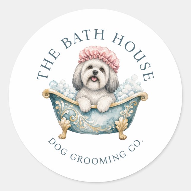 Lhasa Apso Dog Grooming Sticker Sheets  (Front)