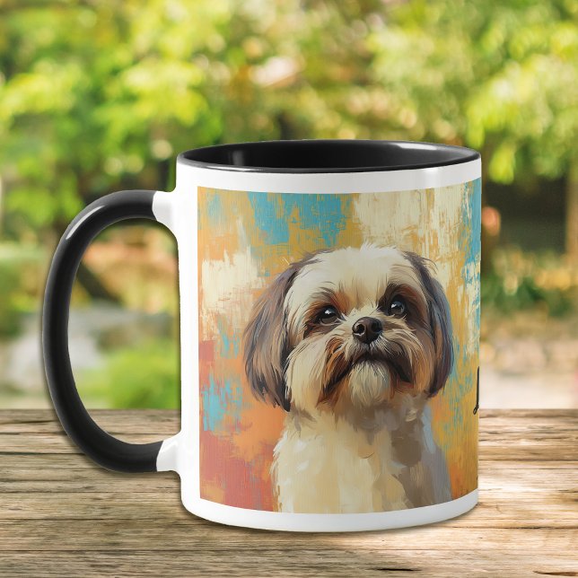 Lhasa Apso Dog Impressionistic Paint Mug (Creator Uploaded)