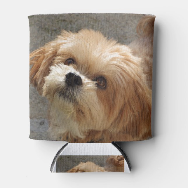 Lhasa Apso dog in a garden Can Cooler (Front)