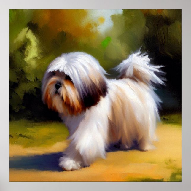 Lhasa Apso Dog Poster (Front)