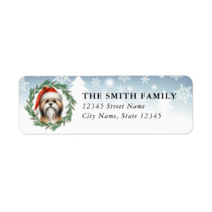 Lhasa Apso Dog Return Address Label