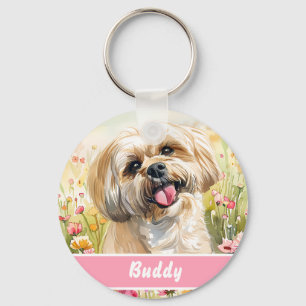 Lhasa Apso Dog Tag – Custom Info Key Ring