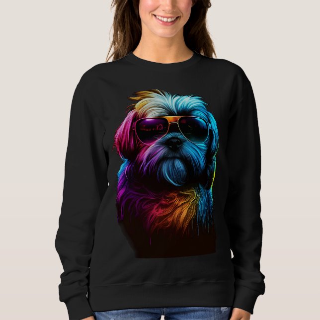 Lhasa Apso Dogs Lhasa Apsos  2 Sweatshirt (Front)