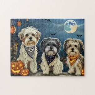Lhasa Apso Halloween Spooky  Jigsaw Puzzle