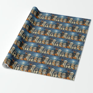 Lhasa Apso Halloween Spooky Wrapping Paper