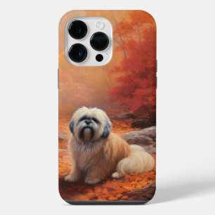 Lhasa Apso in Autumn Leaves Fall Inspire iPhone 14 Pro Max Case