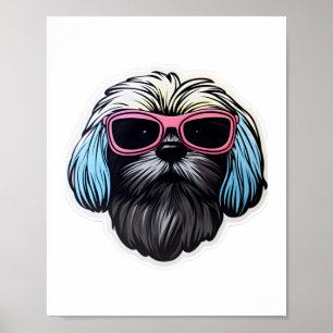 Lhasa Apso in Cool Sunglasses Classic T-Shirt Poster