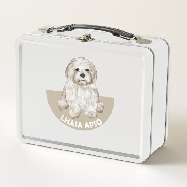 Lhasa Apso Metal Lunch Box (Front)