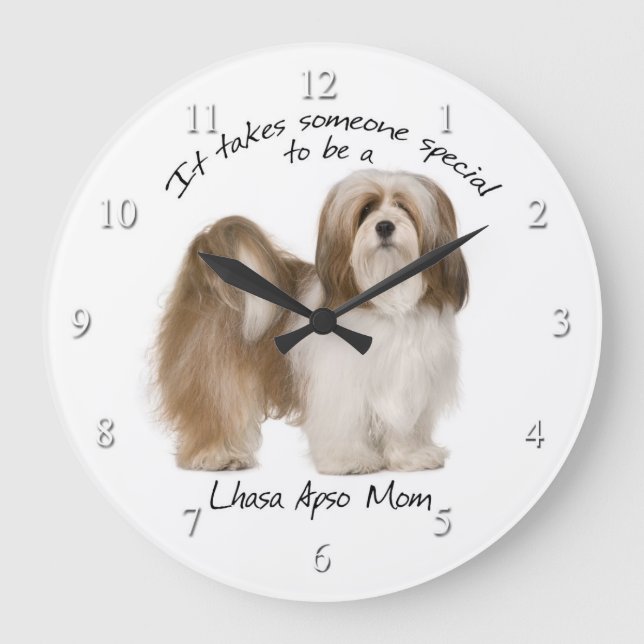 Lhasa Apso Mum Clock (Front)