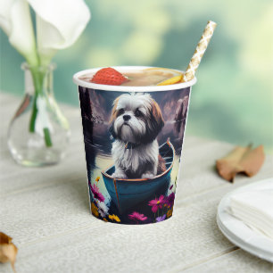 Lhasa Apso on a Paddle: A Scenic Adventure Paper Cups