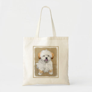 Lhasa Apso Puppy Painting - Cute Original Dog Art Tote Bag