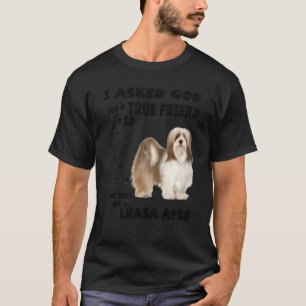 Lhasa Apso Quote Mum Dad Lover Print Bark Lion Sen T-Shirt