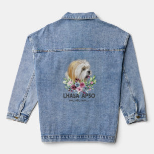 Lhasa Apso Shirt Gifts Dog Mum Denim Jacket