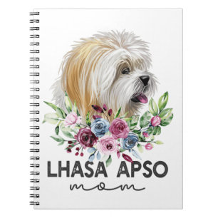 Lhasa Apso Shirt Gifts Dog Mum Notebook