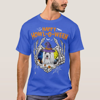 Lhasa Apso Skeleton Heart Happy HowlOWeen Costume T-Shirt
