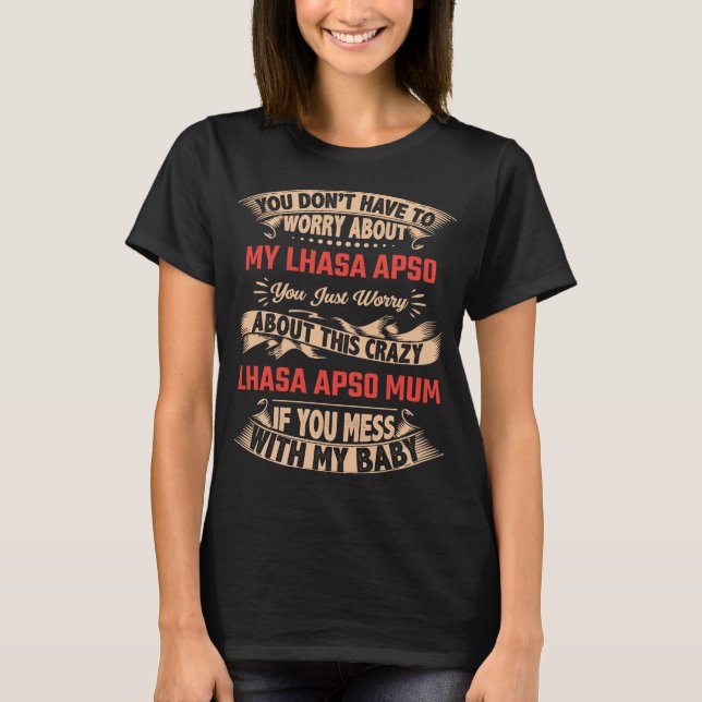 Lhasa Apso T-Shirt Mom (Front)