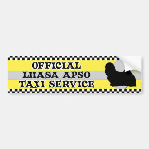 Lhasa Apso Taxi Service Bumper Sticker