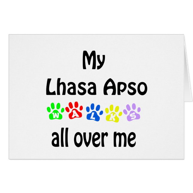 Lhasa Apso Walks Design (Front Horizontal)