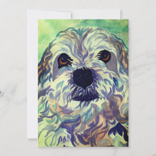 Lhasa Apso Watercolor Thank You Card