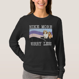 Lhasa Apsos Hike More Worry Less Graphic Hiking T-Shirt