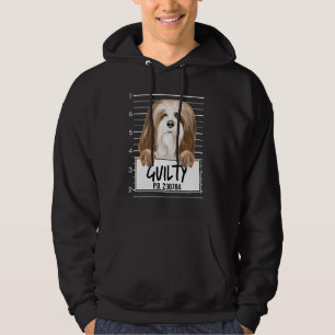 Lhasa Apsos Mugshot Guilty Dog Hoodie