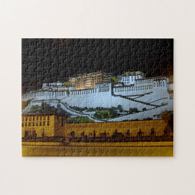 Lhasa at night - Potala Palace, Tibet (Puzzle) Jigsaw Puzzle (Horizontal)