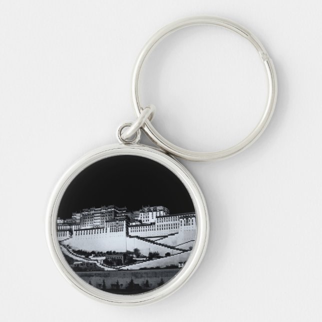 Lhasa & Potala Palace at night, Tibet (Himalayas) Key Ring (Front)