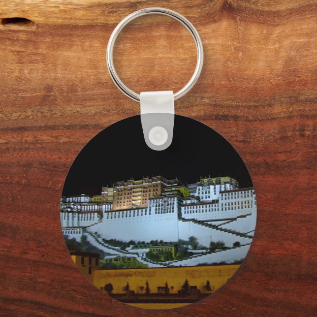 Lhasa, Potala Palace at night, Tibet, Himalayas Key Ring (Front)