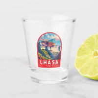 Lhasa Tibet Travel Art Vintage