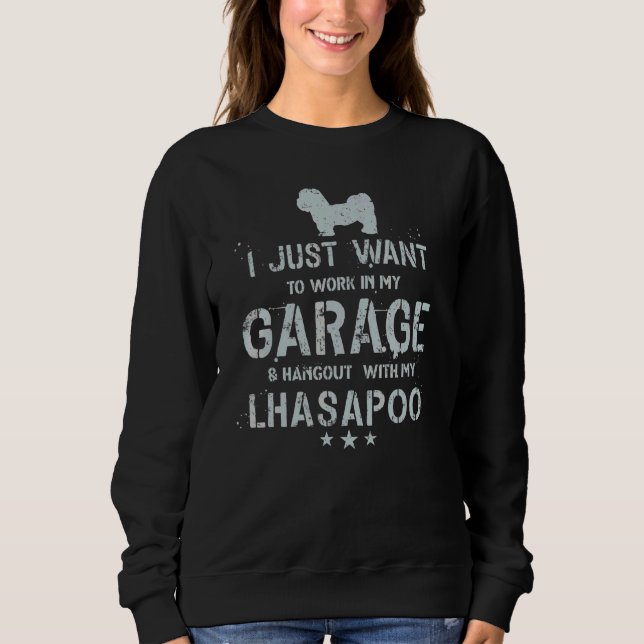 Lhasapoo Dad Garage Men Hang Sweatshirt (Front)