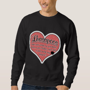 Lhasapoo Paw Prints Dog Humour Sweatshirt