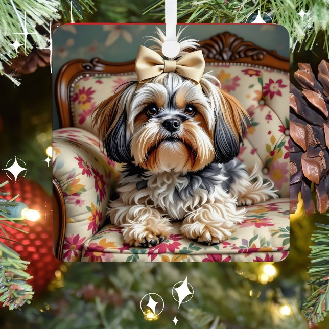  Lhaso Apso Personalised Christmas Metal Tree Decoration (Creator Uploaded)