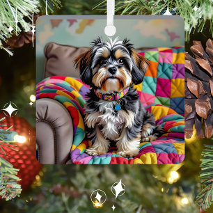 Lhaso Apso Personalized Christmas Metal Tree Decoration