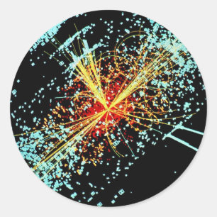LHC Collision Classic Round Sticker