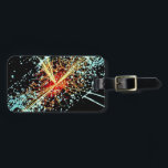 LHC Collision Luggage Tag<br><div class="desc">This is what it looks like when particles smash into each other in the Large Hadron Collider at CERN.</div>