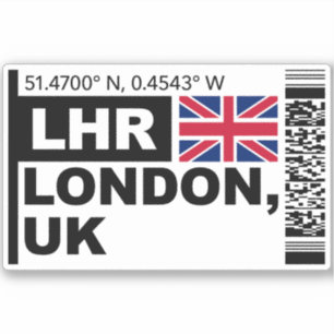 LHR London Boarding Pass - England, UK Travel