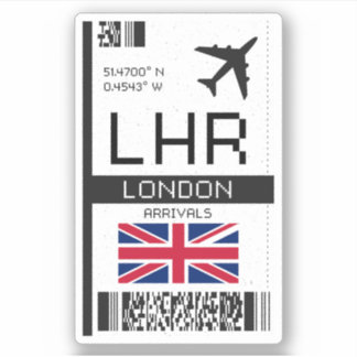 LHR London, England Airport Boarding Pass