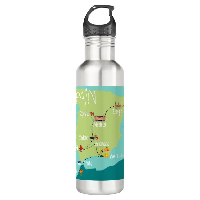 LHS to Spain 2 Water Bottle (Front)