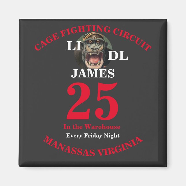 LI DL Cage Fighting Circuit in the Warehouse Magnet (Front)