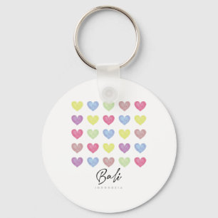 Li Hearts Graphic Key Ring