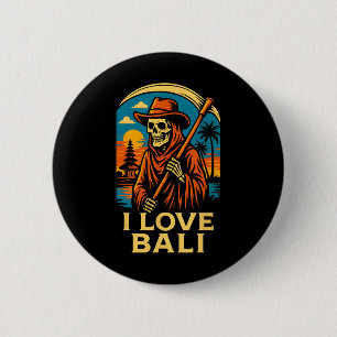 Li Indonesia I Love Li Vintage Womans Surfs Up 6 Cm Round Badge