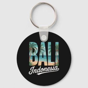 Li Indonesia Tropical Beach Palm Trees And Ocean A Key Ring