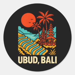 Li Indonesia Ubud Vintage Womens Coastal Living Classic Round Sticker