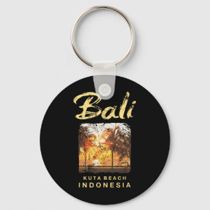 Li Kuta Beach Indonesia Vintage Surfing Men Women  Key Ring