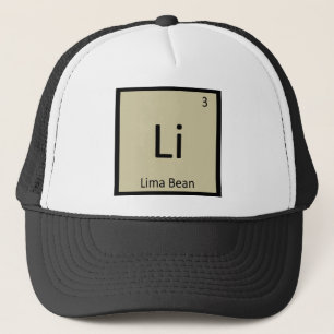 Li - Lima Bean Chemistry Periodic Table Symbol Trucker Hat